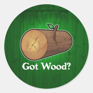 Heb je hout? ronde sticker