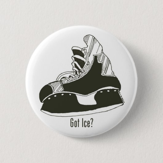 Heb je Ice? Hockey Schaats Button (Voorkant)