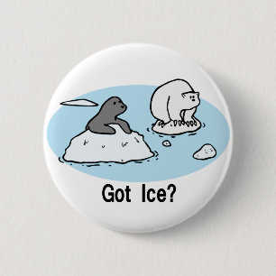 Heb je Ice? knoop Ronde Button 5,7 Cm