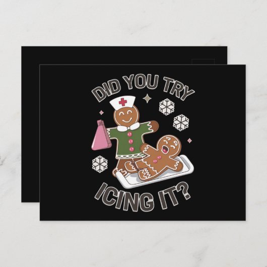 Heb je Icing It School Nurse Christmas PICU geprob Briefkaart (Voorkant / Achterkant)