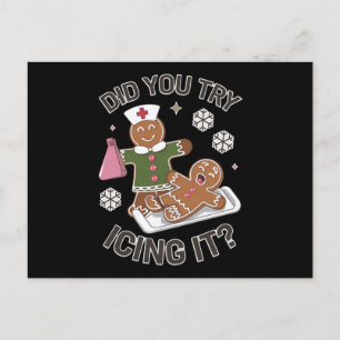 Heb je Icing It School Nurse Christmas PICU geprob Briefkaart
