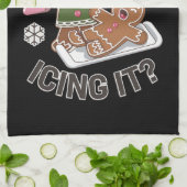 Heb je Icing It School Nurse Christmas PICU geprob Theedoek (Gevouwen)