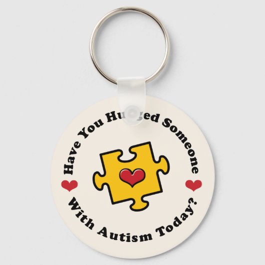 Heb je iemand een Autism Awareness Key Chai tegeng Sleutelhanger (Voorkant)