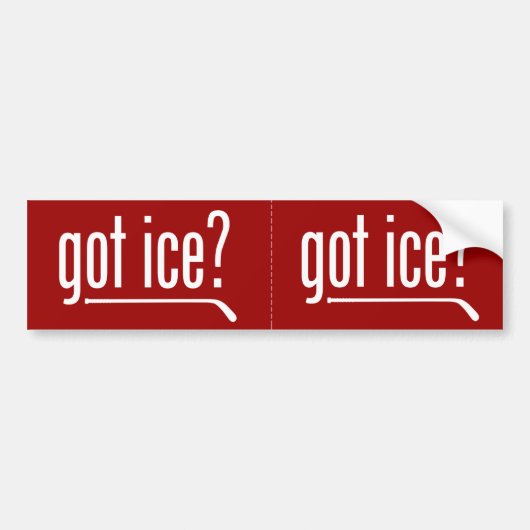 Heb je ijs? (hockey) bumpersticker (Voorkant)