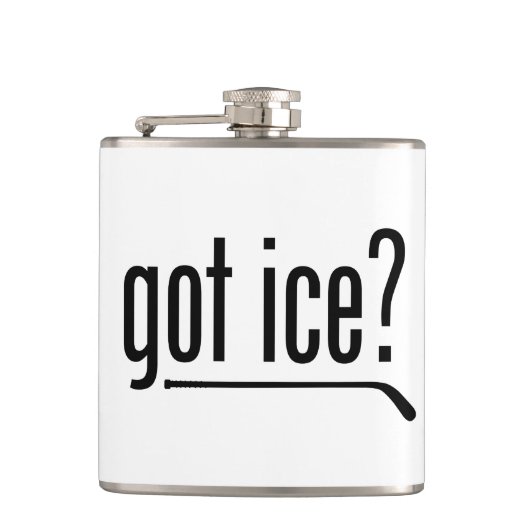 Heb je ijs? (hockey) heupfles (Voorkant)
