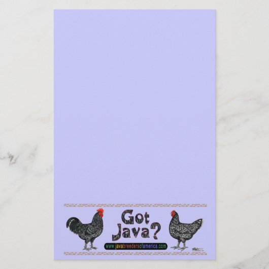 Heb je Java? Briefpapier (Voorkant)