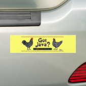 Heb je Java? Bumpersticker (Op auto)