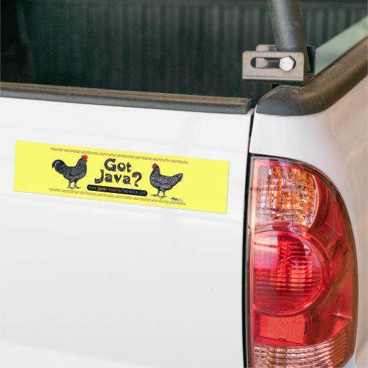 Heb je Java? Bumpersticker (Op Truck)