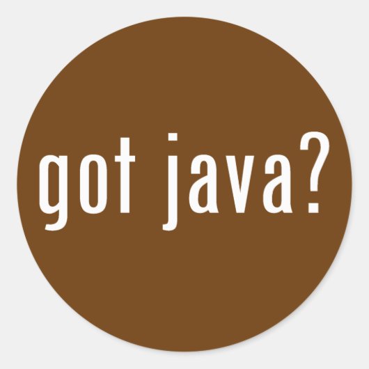 Heb je Java? Ronde Sticker (Voorkant)