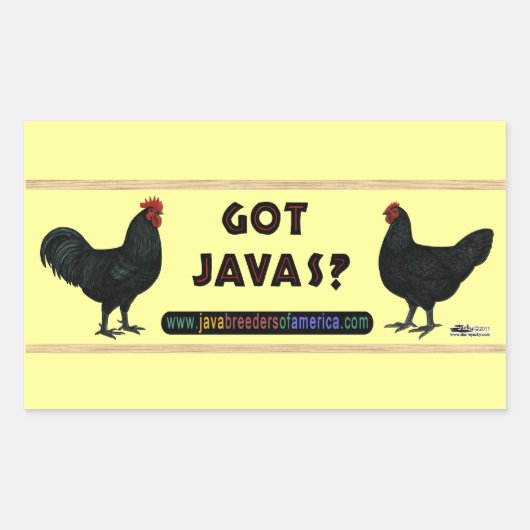 Heb je Javas? Rechthoekige Sticker (Voorkant)