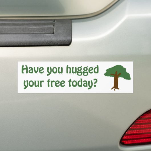 Heb je je boom geknuffeld? bumpersticker (Op auto)