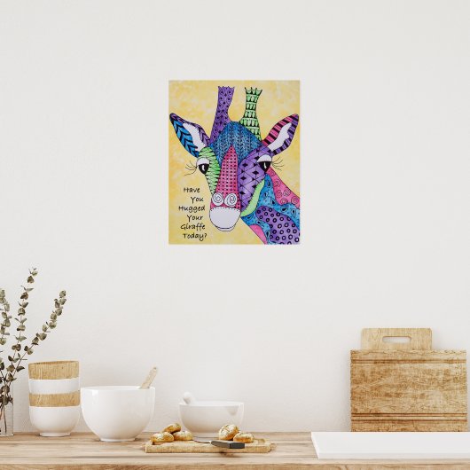 Heb je je Giraffe vandaag Poster opgehangen? (Keuken)
