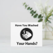 Heb je je handen gewassen? briefkaart (Staand voorkant)