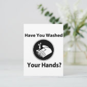 Heb je je handen gewassen? briefkaart (Staand voorkant)