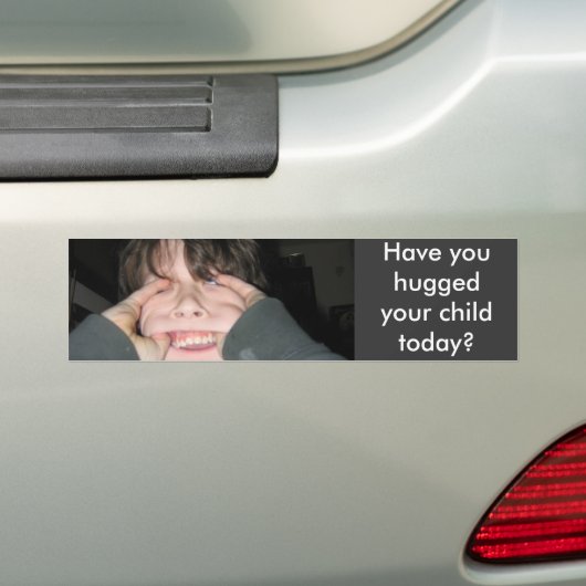 Heb je je kind vandaag geknuffeld? bumpersticker (Op auto)
