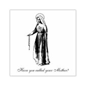 Heb je je Moeder Maagd Maria gebeld? Rubberstempel (Afrduk)