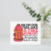 Heb je je ooit zo gevoeld als Fire Hydrant Firemen Feestdagenkaart (Staand voorkant)