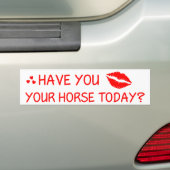 Heb je je paard vandaag gekust? bumpersticker (Op auto)