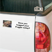 Heb je je Puggle vandaag geknuffeld? Bumpersticker (Op Truck)