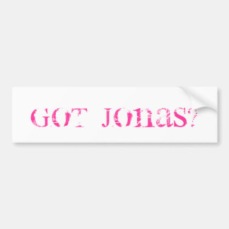 Heb je Jonas? Bumpersticker