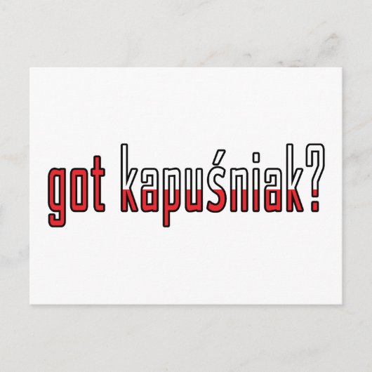 Heb je kapusniak? Markering Briefkaart (Voorkant)
