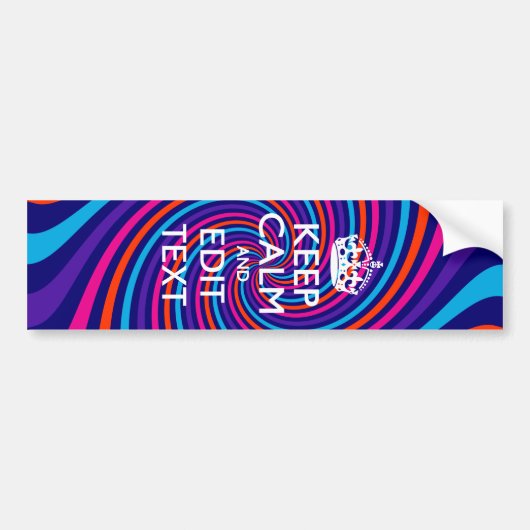 Heb je Keep Calm-zin op multikleurige Swirl Bumpersticker (Voorkant)