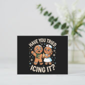 Heb je kerst gingerbread Kerstmis besprenkeld Feestdagenkaart (Staand voorkant)