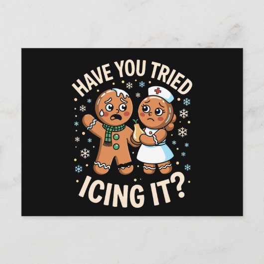 Heb je kerst gingerbread Kerstmis besprenkeld Feestdagenkaart (Voorkant)