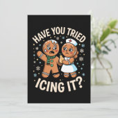 Heb je kerst gingerbread Kerstmis besprenkeld Kaart (Staand voorkant)