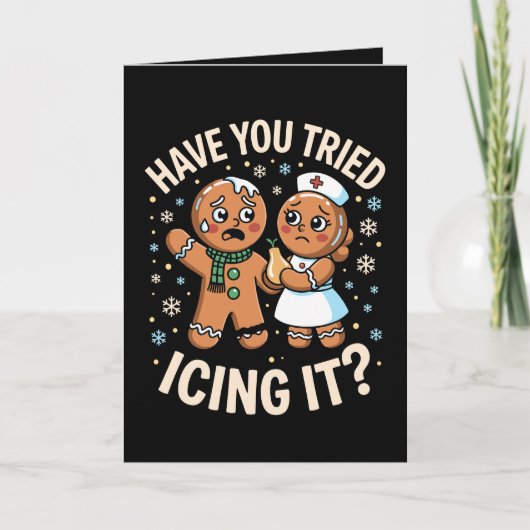 Heb je kerst gingerbread Kerstmis besprenkeld Kaart (Voorkant)