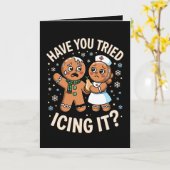 Heb je kerst gingerbread Kerstmis besprenkeld Kaart (Gele Bloem)
