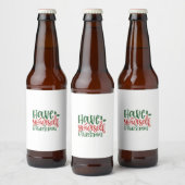 Heb je kerstmis bier etiket (Flessen)