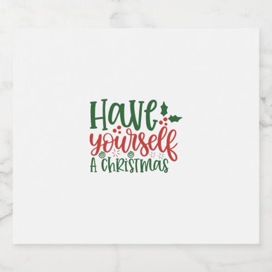 Heb je kerstmis bier etiket (Enkel label)