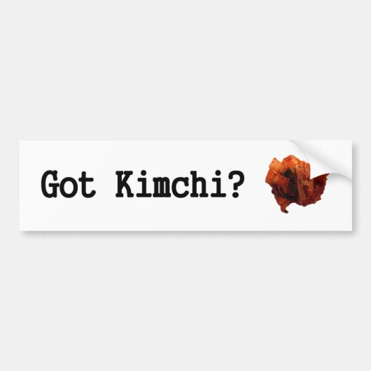 Heb je Kimchi? Bumpersticker (Voorkant)