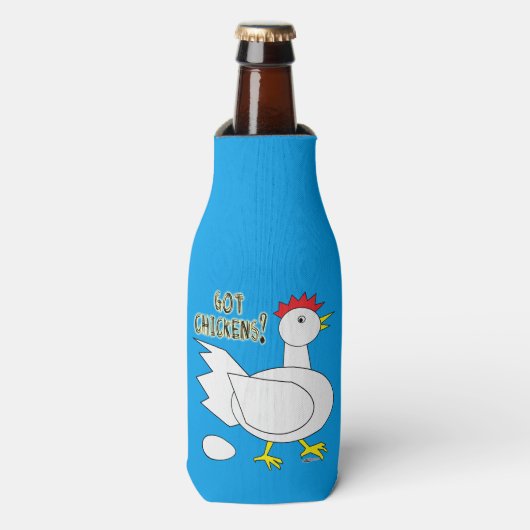 Heb je kippen? flesjeskoeler (Fles Voorkant)