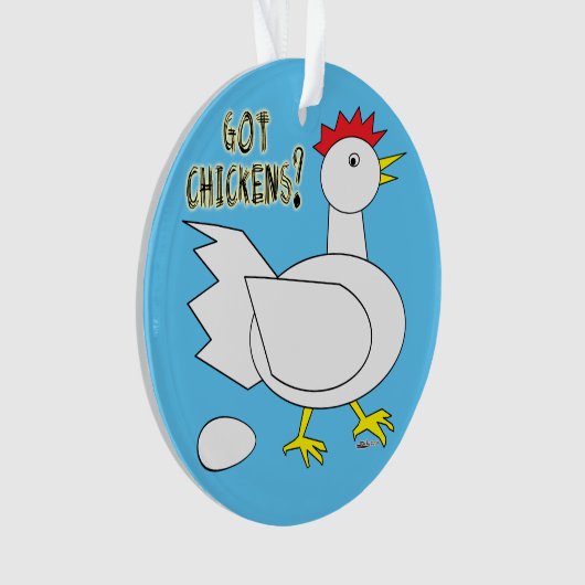 Heb je kippen? ornament (voorkant)