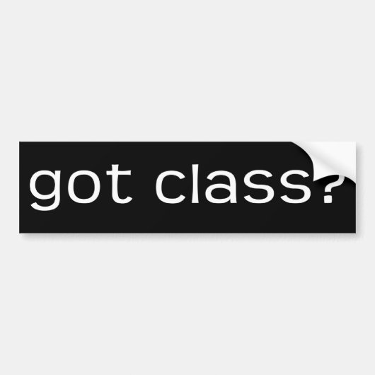 Heb je klas? Bumpersticker (Voorkant)
