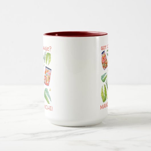 Heb je kool? Make Kimchi Fun Spicy Waterverf Mok (Midden)