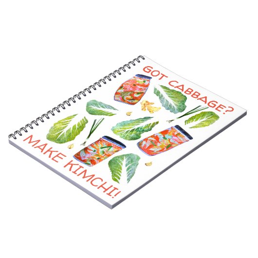 Heb je kool? Make Kimchi Fun Spicy Waterverf Notitieboek (Linkerzijde)