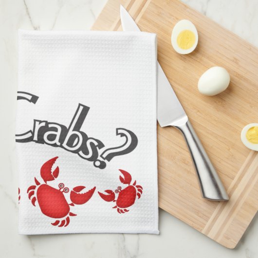 Heb je krabben? Gezegde Red Crabs Humor Theedoek (Quarter Fold)