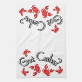 Heb je krabben? Gezegde Red Crabs Humor Theedoek (Verticaal)