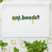 Heb je kralen? Mardi Gras Theedoek (Gevouwen)