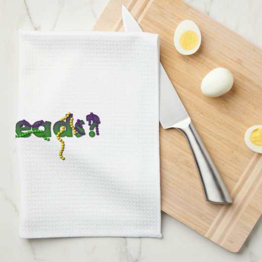 Heb je kralen? Mardi Gras Theedoek (Quarter Fold)