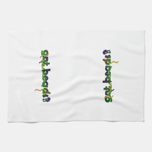 Heb je kralen? Mardi Gras Theedoek (Horizontaal)