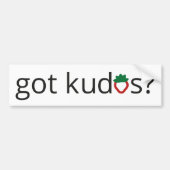 Heb je Kudos? Bumpersticker (Voorkant)