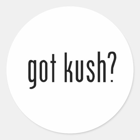 Heb je Kush? Ronde Sticker (Voorkant)