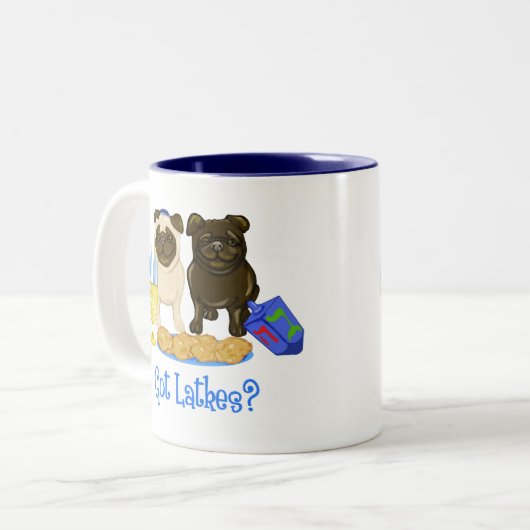 Heb je Latkes? Hanukkah Pug Mokken (Voorkant links)