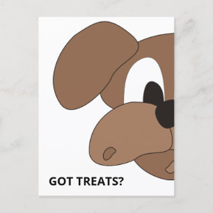 Heb je lekkers? Nieuwsgierige hond Briefkaart