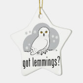 Heb je lemmingen? keramisch ornament (Links)