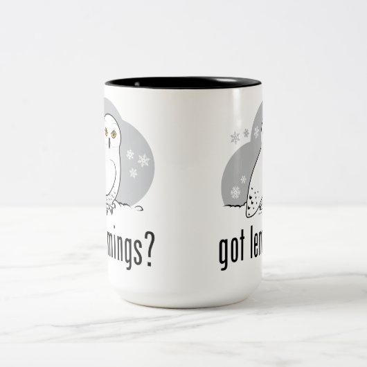 Heb je lemmingen? tweekleurige koffiemok (Center)